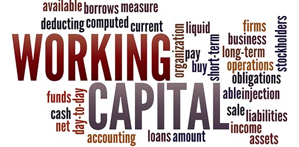 A word clod of a variety of terms, with "Working" and "Capital" the largest terms of the bunch.